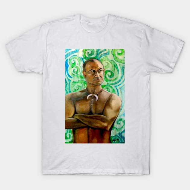 Temuera Morrison Portrait T-Shirt by SkyeElizabeth